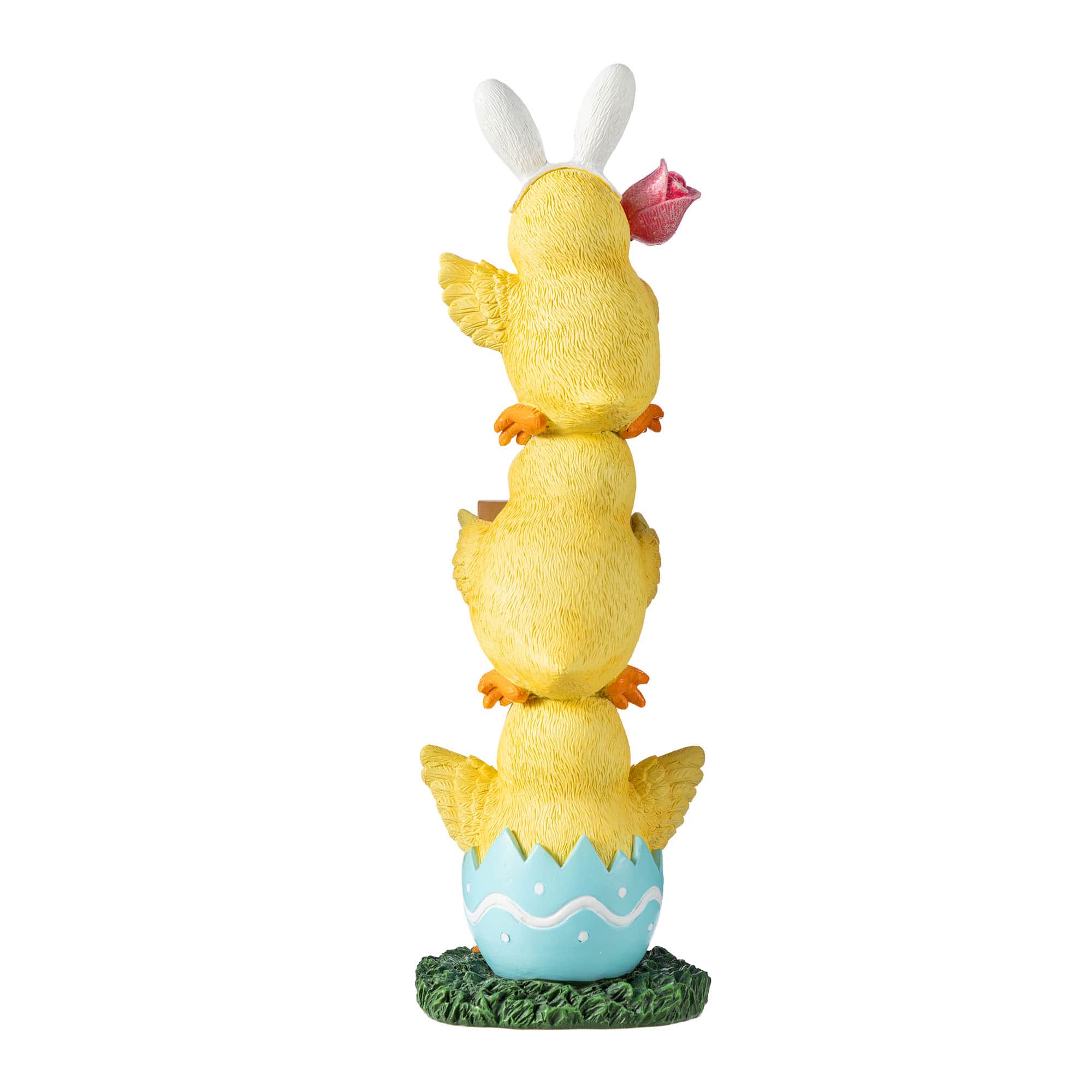 Glitzhome® 13.25" Easter Resin Stackable Chickens Table Decor